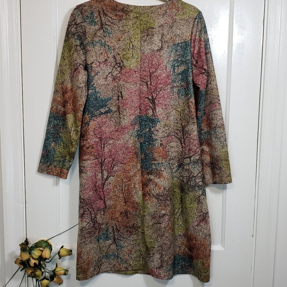 MISSLOOK Fall branches multi colored A-Line dress - Picture 5 of 10